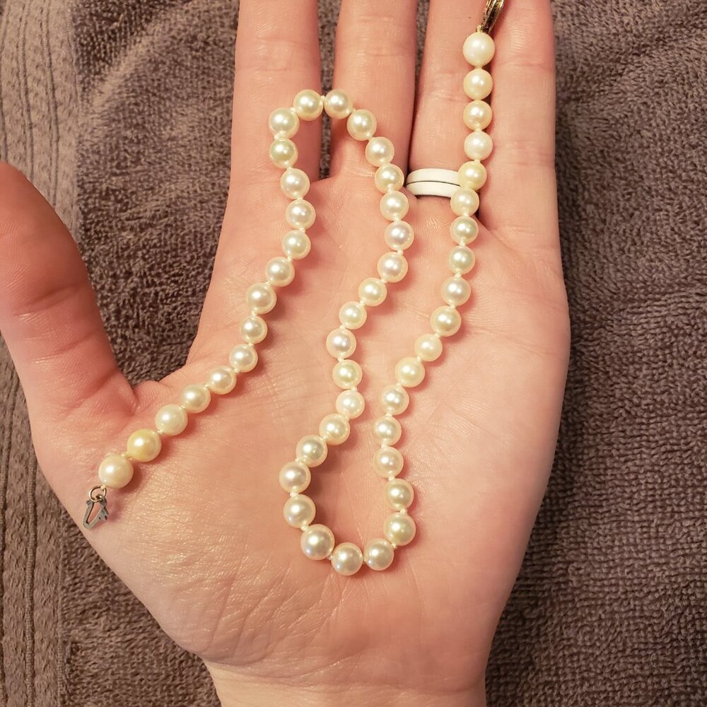 14" pearl necklace akoya - Picture 3 of 9